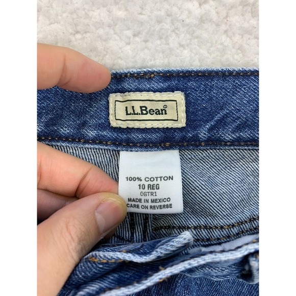 L.L. Bean Women’s Jeans Size 10 Blue High‎ Rise Classic Fit Straight Leg Casual - Picture 5 of 6